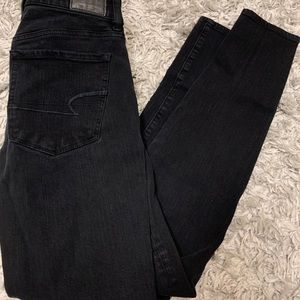 American Eagle High Rise Black Jeggings